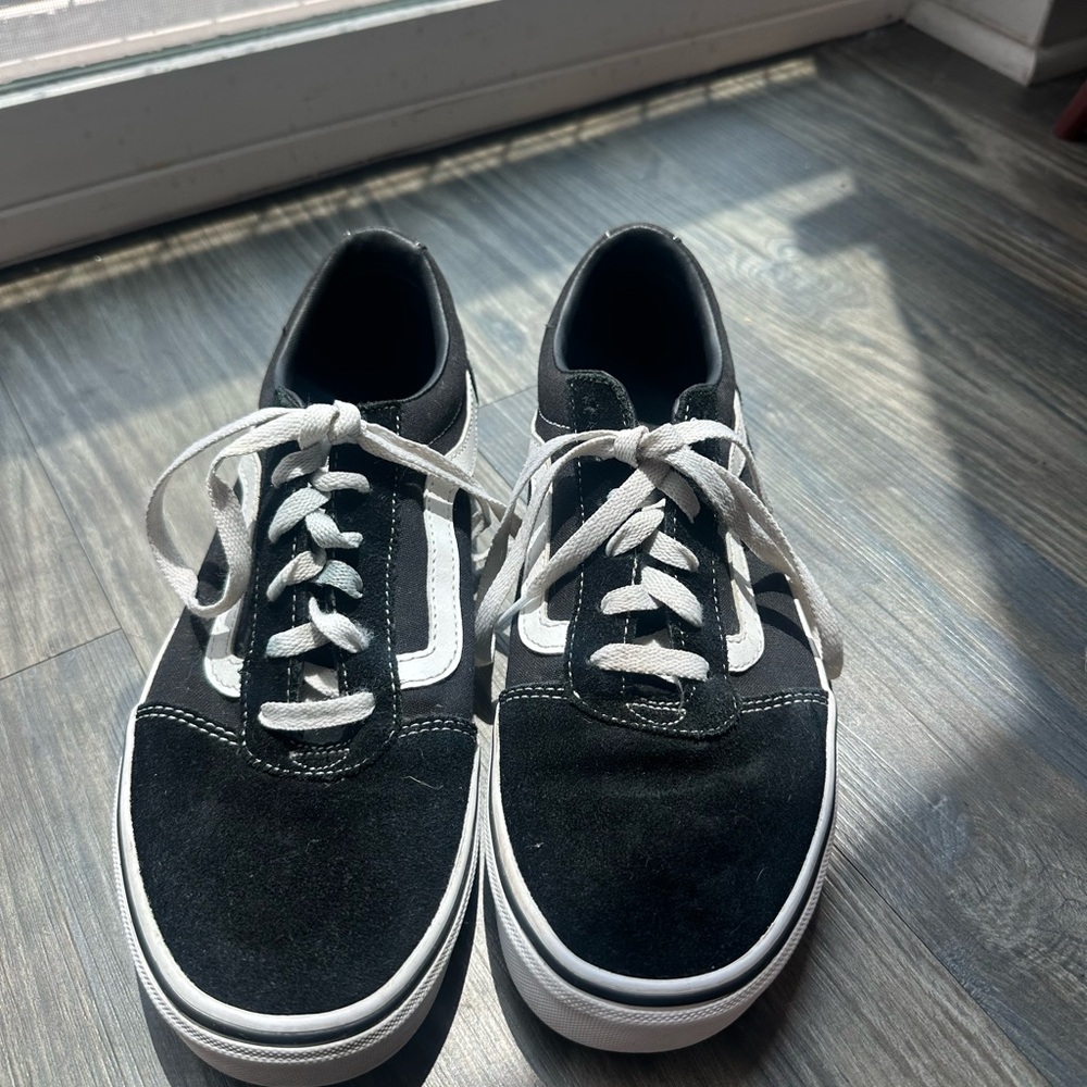 Vans Women’s Classic Black and White Sneakers